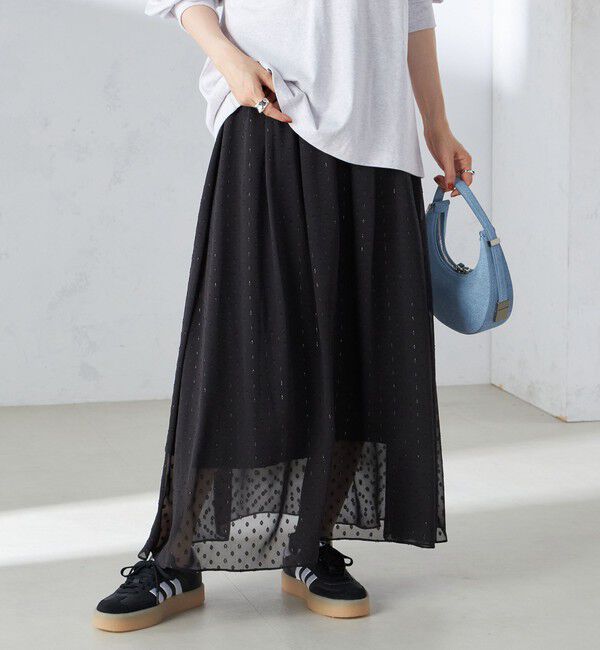 SHIPS for women「〈手洗い可能〉レオパード / 無地 ギャザー スカート」|スカート|