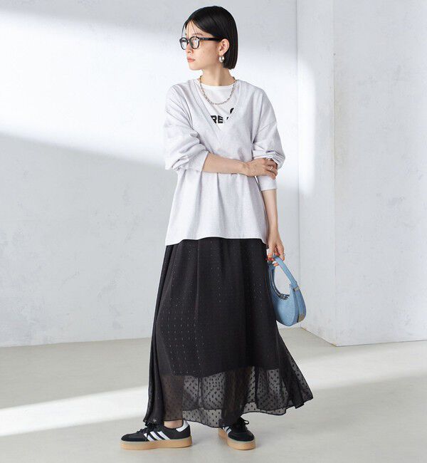 SHIPS for women「〈手洗い可能〉レオパード / 無地 ギャザー スカート」|スカート|