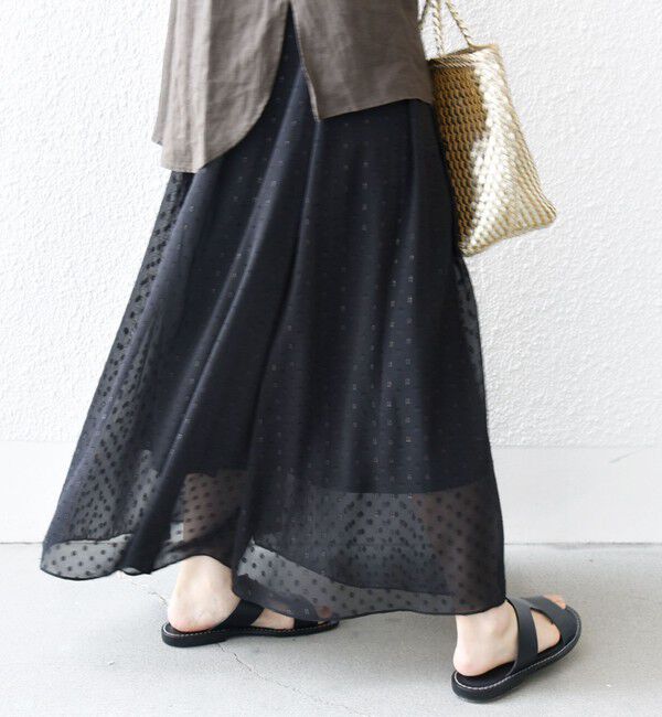 SHIPS for women「〈手洗い可能〉レオパード / 無地 ギャザー スカート」|スカート|