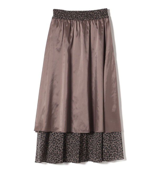 SHIPS for women「〈手洗い可能〉レオパード / 無地 ギャザー スカート」|スカート|