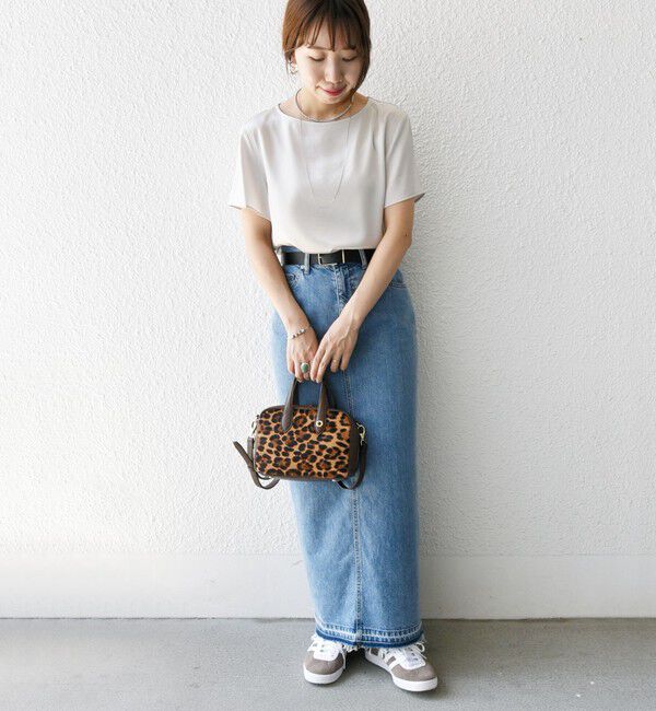 SHIPS for women「〈手洗い可能〉サテン ショート スリーブ ブラウス」|シャツ・ブラウス|