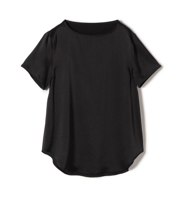 SHIPS for women「〈手洗い可能〉サテン ショート スリーブ ブラウス」|シャツ・ブラウス|