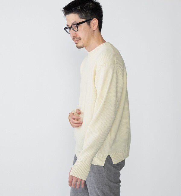 SHIPS「SHIPS: 奥山メリヤス ブリティッシュ ウール クルーネック ニット」|ニット・セーター|