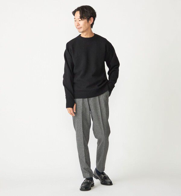 SHIPS「SHIPS: 奥山メリヤス ブリティッシュ ウール クルーネック ニット」|ニット・セーター|