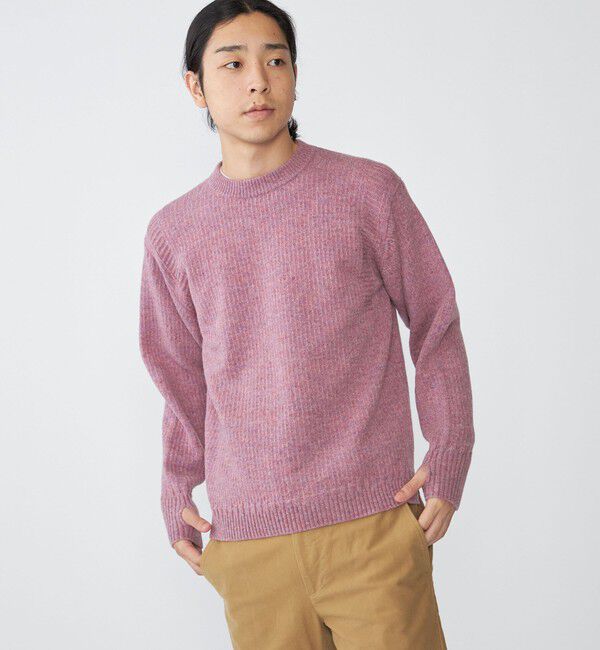 SHIPS「SHIPS: 奥山メリヤス ブリティッシュ ウール クルーネック ニット」|ニット・セーター|