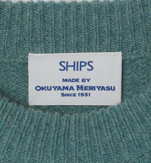 SHIPS「SHIPS: 奥山メリヤス ブリティッシュ ウール クルーネック ニット」|ニット・セーター|