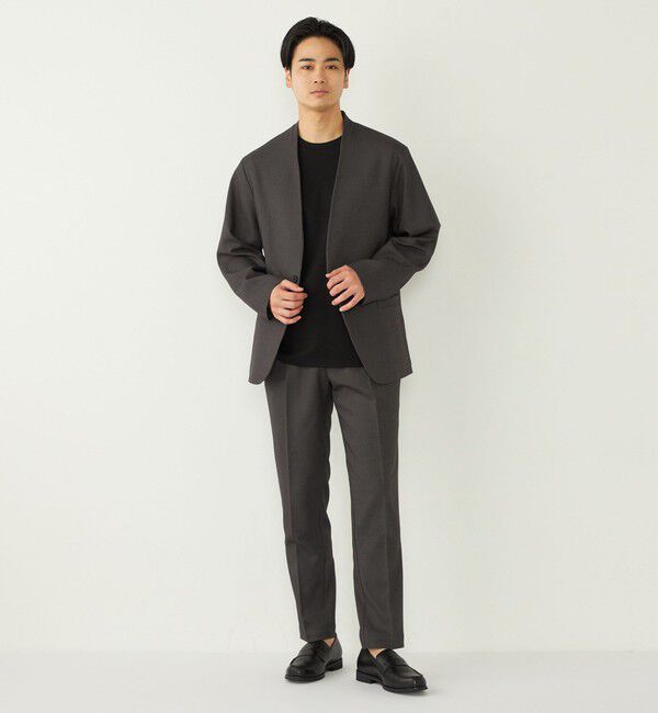 SHIPS Colors 「SHIPS Colors:〈手洗い可能〉TR ノーカラー ジャケット(セットアップ可能)◇」|ノーカラージャケット|