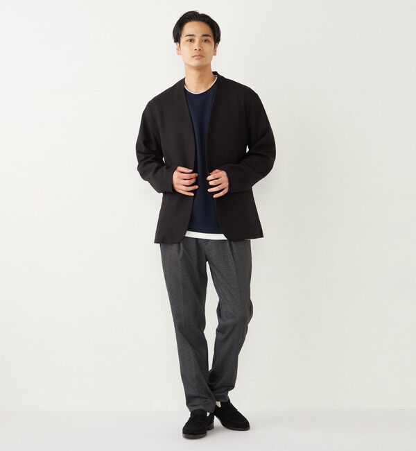 SHIPS Colors 「SHIPS Colors:〈手洗い可能〉TR ノーカラー ジャケット(セットアップ可能)◇」|ノーカラージャケット|