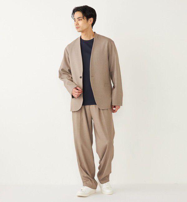 SHIPS Colors 「SHIPS Colors:〈手洗い可能〉TR ノーカラー ジャケット(セットアップ可能)◇」|ノーカラージャケット|