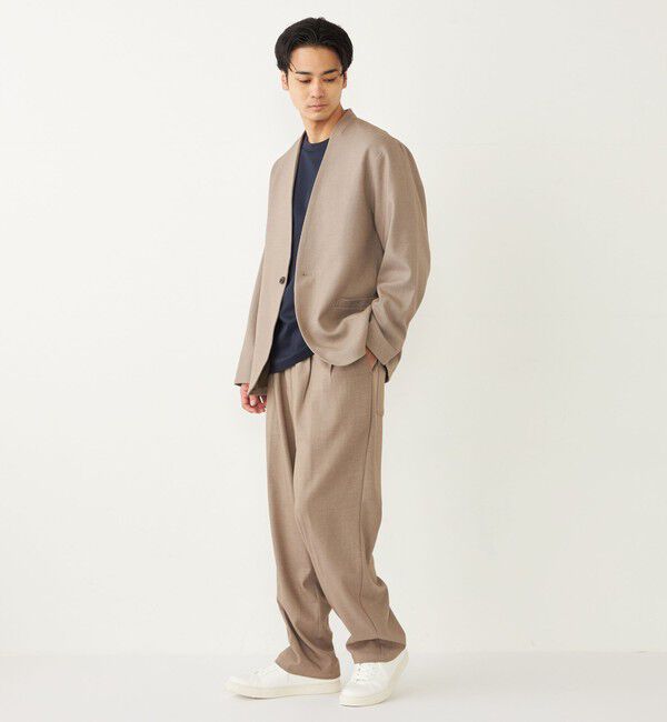 SHIPS Colors 「SHIPS Colors:〈手洗い可能〉TR ノーカラー ジャケット(セットアップ可能)◇」|ノーカラージャケット|