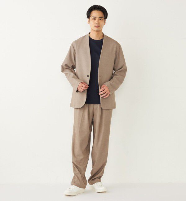 SHIPS Colors 「SHIPS Colors:〈手洗い可能〉TR ノーカラー ジャケット(セットアップ可能)◇」|ノーカラージャケット|