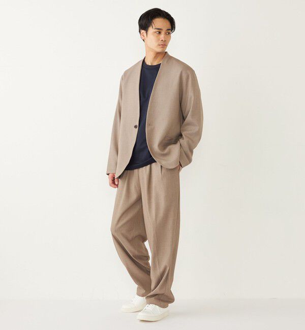 SHIPS Colors 「SHIPS Colors:〈手洗い可能〉TR ノーカラー ジャケット(セットアップ可能)◇」|ノーカラージャケット|