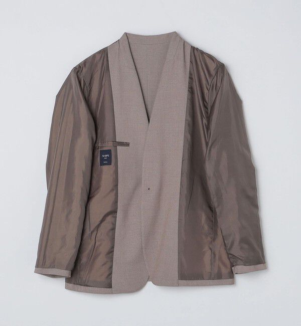 SHIPS Colors 「SHIPS Colors:〈手洗い可能〉TR ノーカラー ジャケット(セットアップ可能)◇」|ノーカラージャケット|