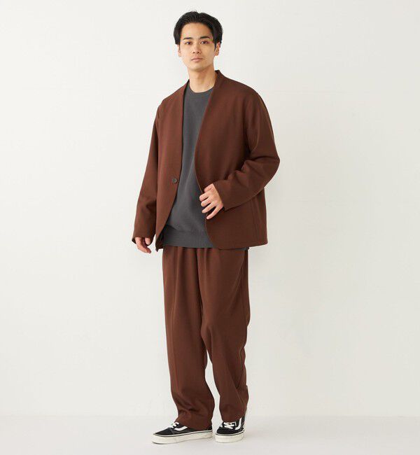 SHIPS Colors 「SHIPS Colors:〈手洗い可能〉TR ノーカラー ジャケット(セットアップ可能)◇」|ノーカラージャケット|