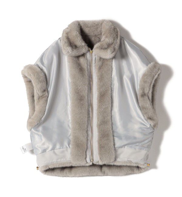 SHIPS for women「【WEB限定】グラデーション ファー ジップ ベスト」|その他|