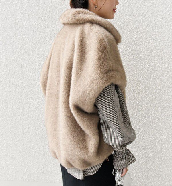 SHIPS for women「【WEB限定】グラデーション ファー ジップ ベスト」|その他|