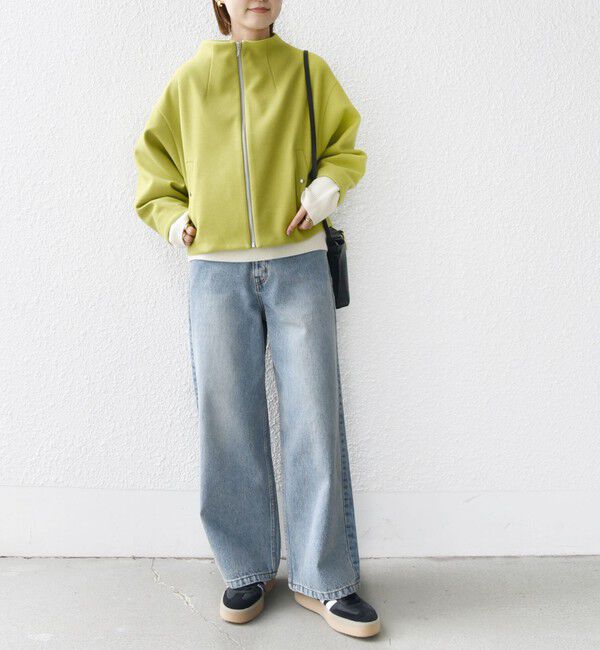 SHIPS for women「【WEB限定】〈手洗い可能〉 ウールライク ボトル ネック ジップ ブルゾン」|ブルゾン・スタジャン|