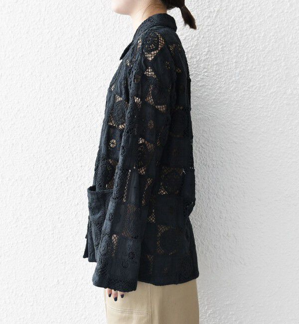 SHIPS any「SHIPS any:〈手洗い可能〉パッチワーク レース ジャケット シャツ」|その他|