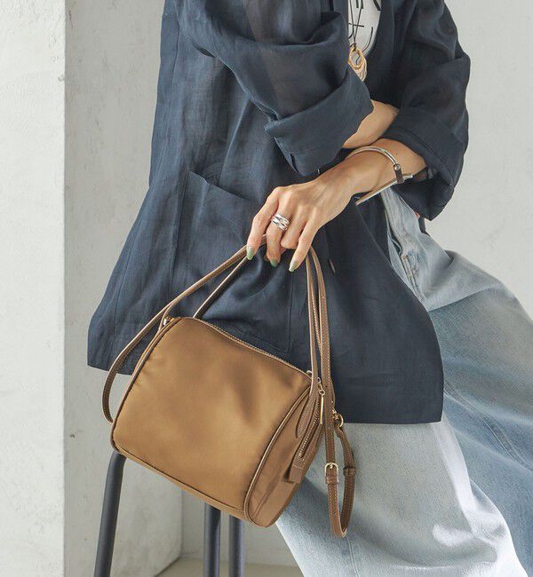 SHIPS for women「BEAURE:NYLON MINI BOSTON」|ボストンバッグ|ベージュ系