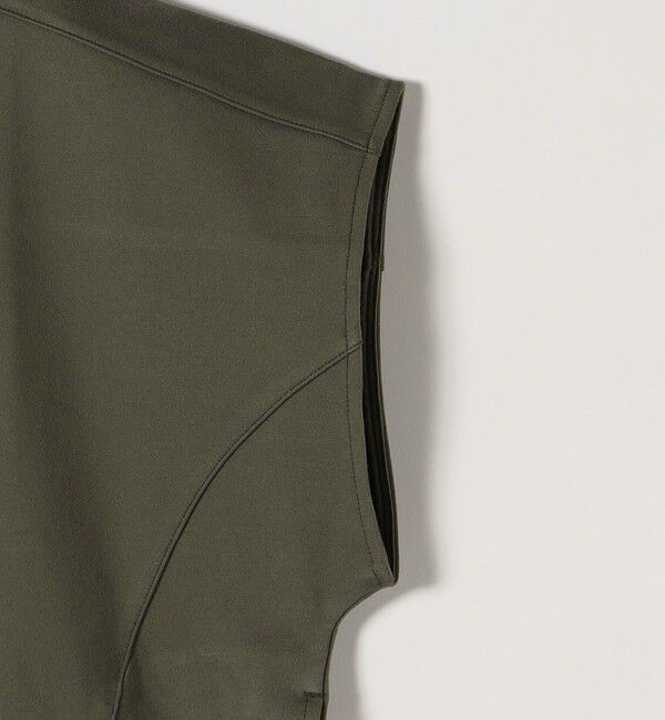 quaranciel「quaranciel:〈洗濯機可能〉ライト ポンチ ハーフジップ フレンチスリーブ TEE」|Tシャツ・カットソー|