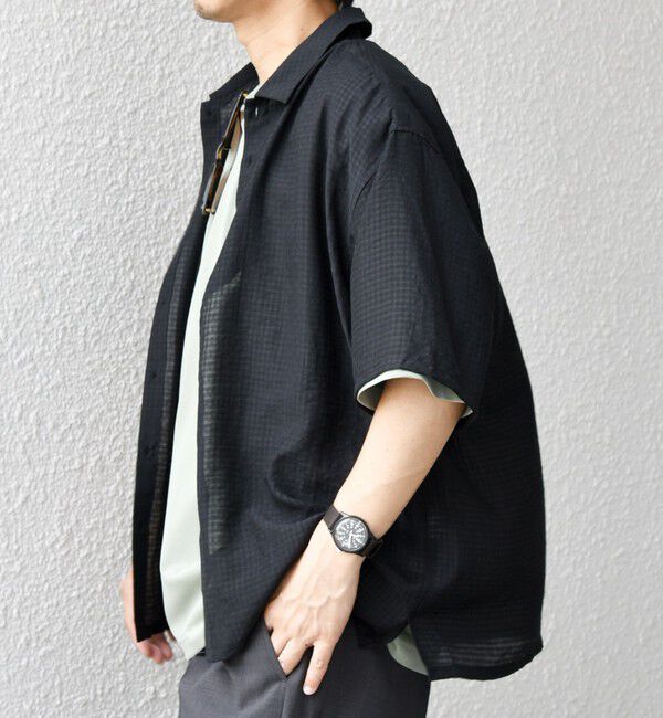 SHIPS any「SHIPS any:〈洗濯機可能〉ミニ チェック レギュラーカラー シアー シャツ◇」|シャツ・ブラウス|