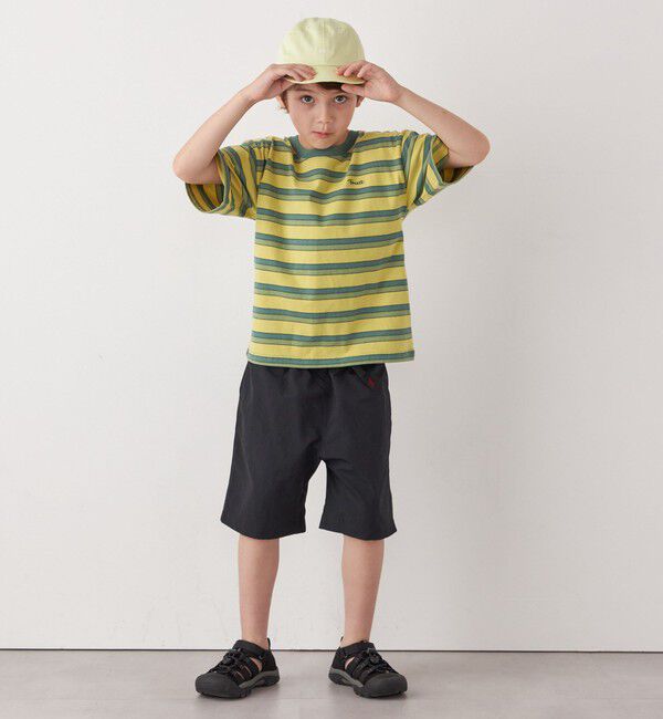 SHIPS any「FRUIT OF THE LOOM: 刺繍 ロゴ カラー ボーダー Tシャツ<KIDS>」|Tシャツ・カットソー|