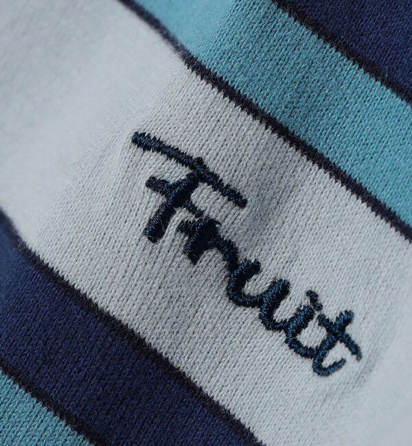 SHIPS any「FRUIT OF THE LOOM: 刺繍 ロゴ カラー ボーダー Tシャツ<KIDS>」|Tシャツ・カットソー|