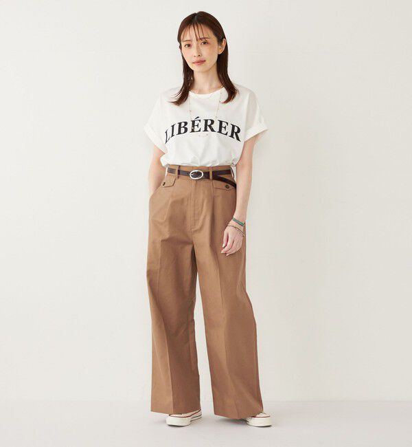 SHIPS Colors 「SHIPS Colors:〈接触冷感・UVカット〉ビッグロゴ ドルマン Tシャツ◇」|Tシャツ・カットソー|