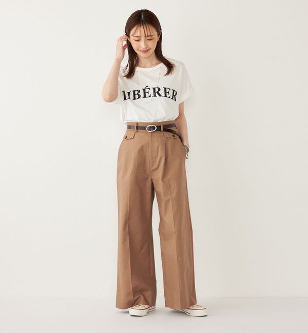 SHIPS Colors 「SHIPS Colors:〈接触冷感・UVカット〉ビッグロゴ ドルマン Tシャツ◇」|Tシャツ・カットソー|