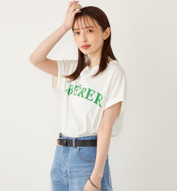 SHIPS Colors 「SHIPS Colors:〈接触冷感・UVカット〉ビッグロゴ ドルマン Tシャツ◇」|Tシャツ・カットソー|