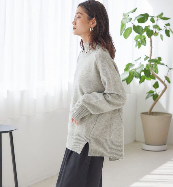 SHIPS for women「〈手洗い可能〉ウール カシミヤ ハイネック プルオーバー」|ニット・セーター|