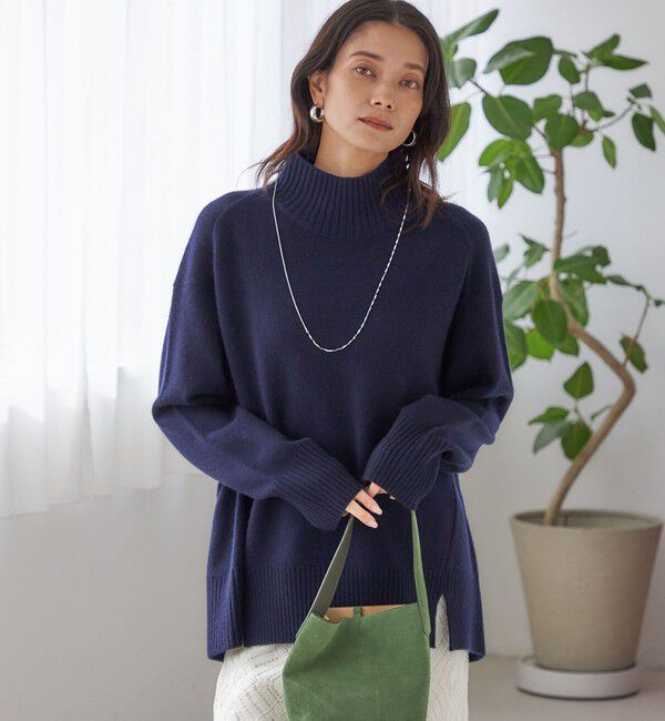 SHIPS for women「〈手洗い可能〉ウール カシミヤ ハイネック プルオーバー」|ニット・セーター|