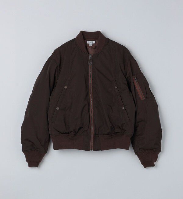 SHIPS「tone: BOMBER JACKET」|ブルゾン・スタジャン|ブラウン