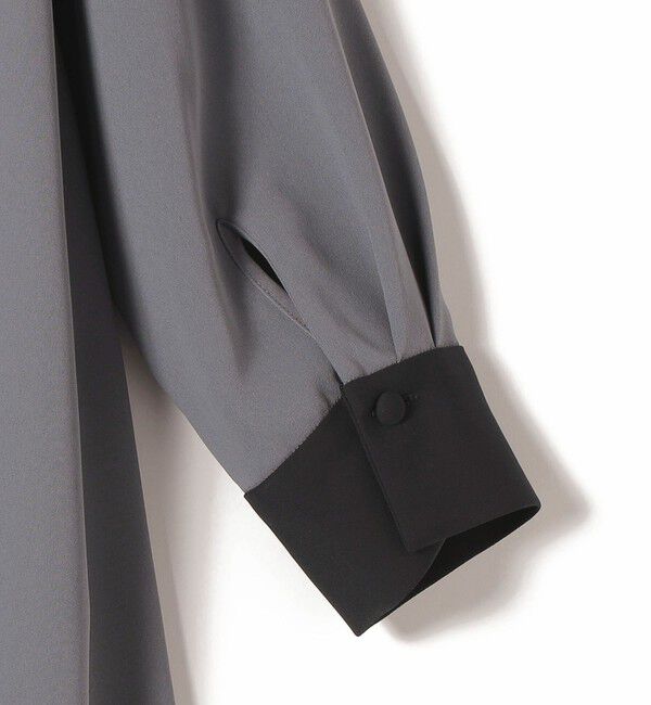 SHIPS for women「〈洗濯機可能〉ライト ダブルクロス バックフリル Aライン ワンピース（セレモニー対応可）」|ワンピース|