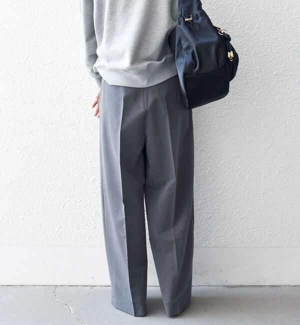 SHIPS any「《予約》SHIPS any:〈手洗い可能〉2タック ワイド パンツ」|スラックス|