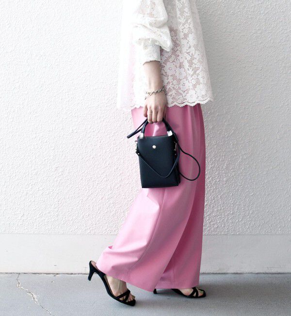 SHIPS any「《予約》SHIPS any:〈手洗い可能〉2タック ワイド パンツ」|スラックス|