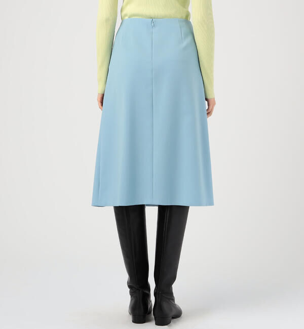 Ballsey「ポリエステルウールツイル アシンメトリータックスカート」|フレア|