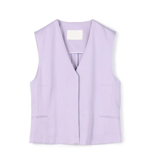 Ballsey「グロッシーツイル コンパクトジレ」|ベスト・ジレ|71 ライトパープル