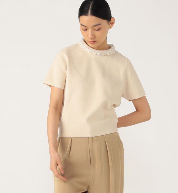 Ballsey「パールコンビ パディットカラープルオーバー」|ニット・セーター|