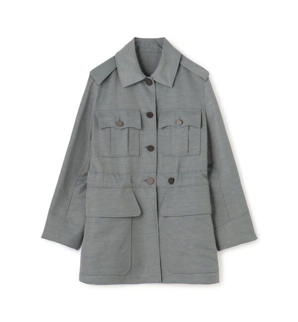 BACCA「リネンナイロンヴィンテージギャバジン ギャザードジャケット」|その他|15 グレー