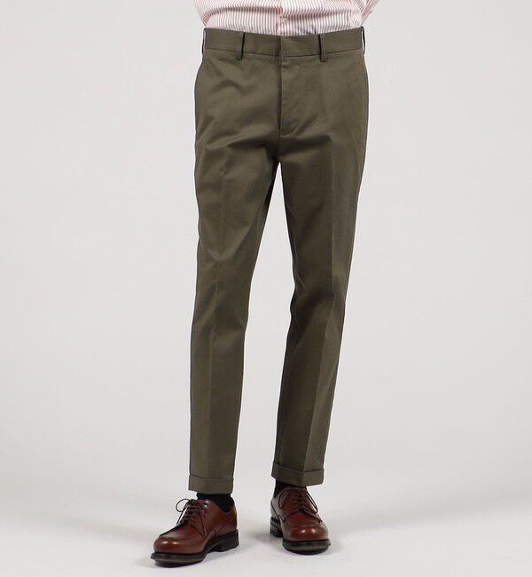 TOMORROWLAND MENS「チノストレッチ スリムテーパードパンツ」|チノ|