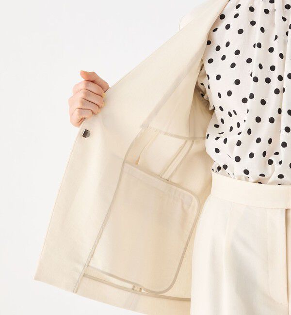 Ballsey「リネンレーヨンストレッチ ノーカラージャケット」|ノーカラージャケット|