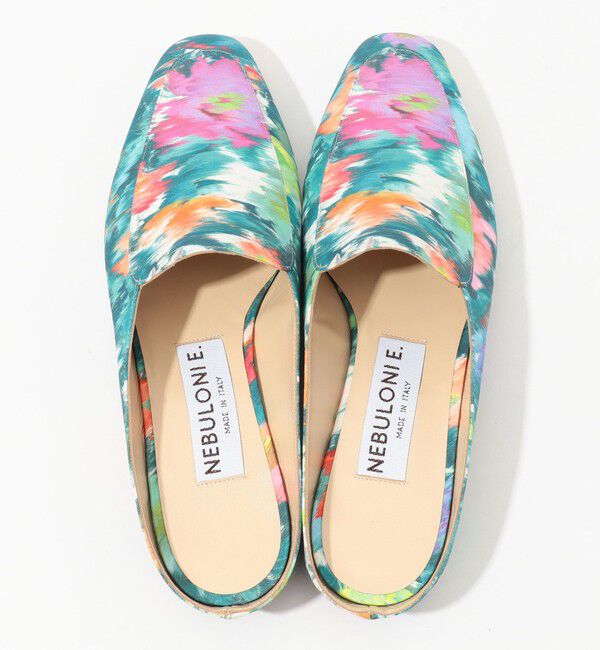 TOMORROWLAND GOODS「NEBULONI E. フラワープリントスリッポン」|スリッポン|