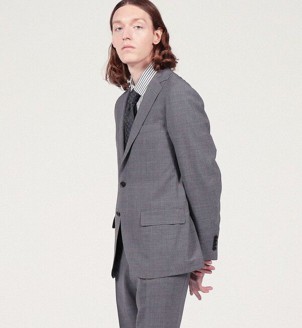 TOMORROWLAND MENS「Super120'sウールポリエステル シングルブレステッド2Bジャケット」|テーラードジャケット|