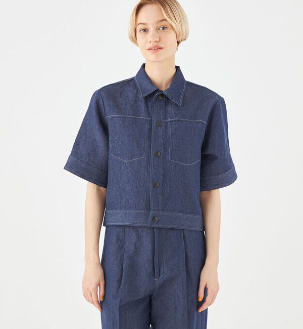 MACPHEE「リアクティブデニム ハーフスリーブシャツ」|シャツ・ブラウス|