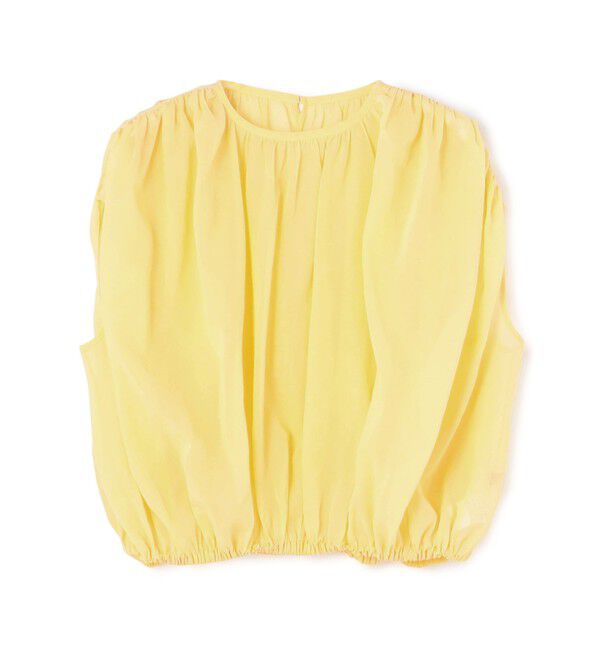 TOMORROWLAND collection「ルコットンオーガンジー バブルギャザーブラウス」|シャツ・ブラウス|23 イエロー