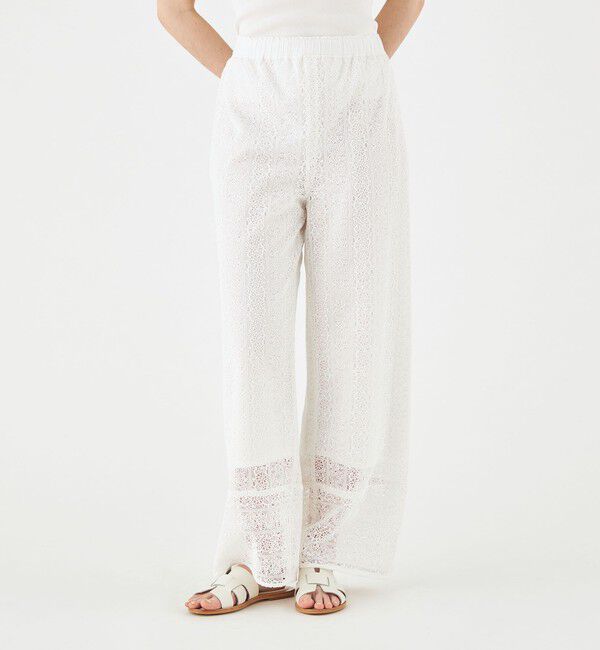 SOULEIADO「ケミカルレース イージーストレートパンツ」|その他|