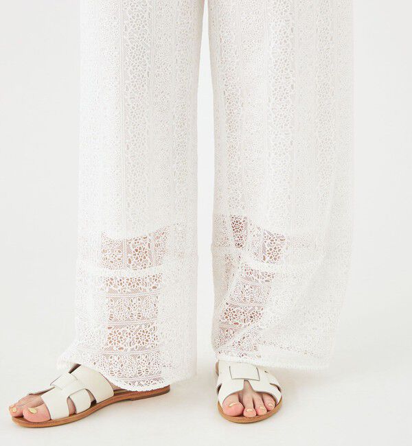 SOULEIADO「ケミカルレース イージーストレートパンツ」|その他|