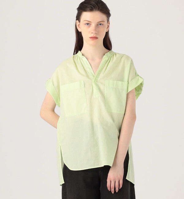 MACPHEE「コーマローン バンドカラーシャツ」|シャツ・ブラウス|