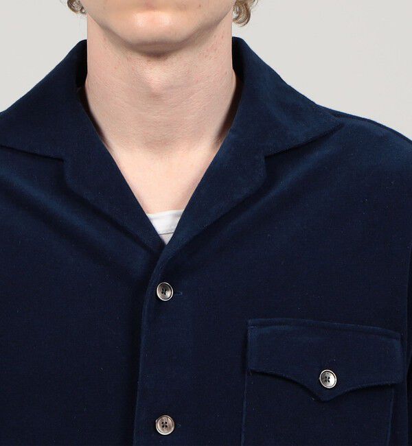 TOMORROWLAND MENS「スビンコットンパイル オープンカラーシャツブルゾン」|シャツ・ブラウス|